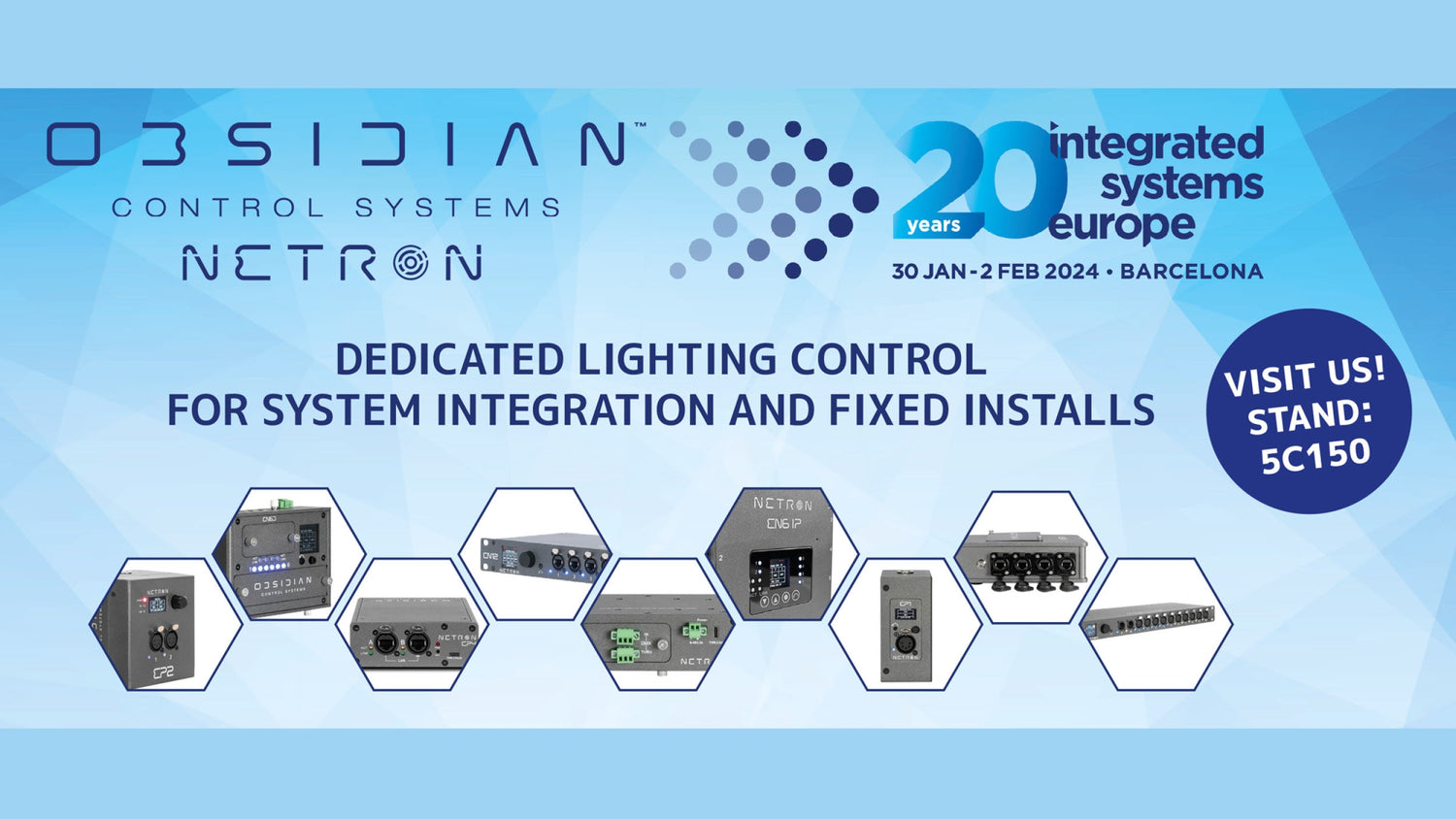 Obsidian @ ISE 2024: Dedicated lighting control for system integration