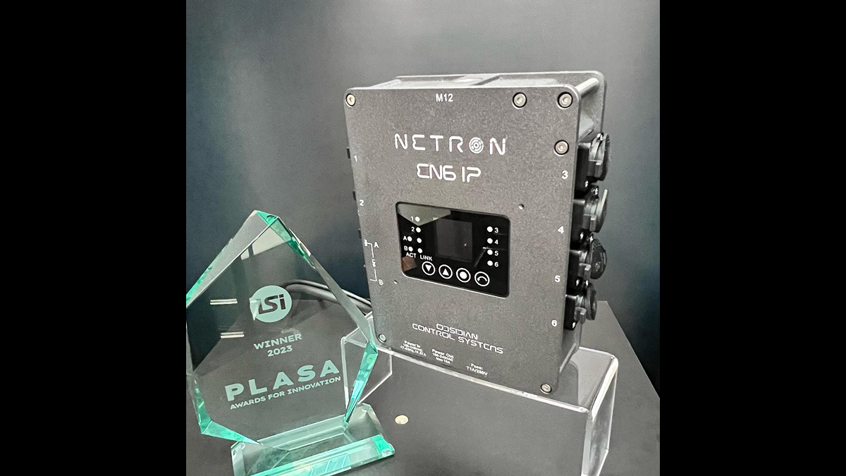 Obsidian’s ground-breaking NETRON IP65 data distribution wins PLASA Award for Innovation