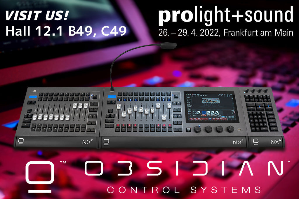 Obsidian Control Systems to highlight new portable lighting control solutions at Prolight + Sound 2022