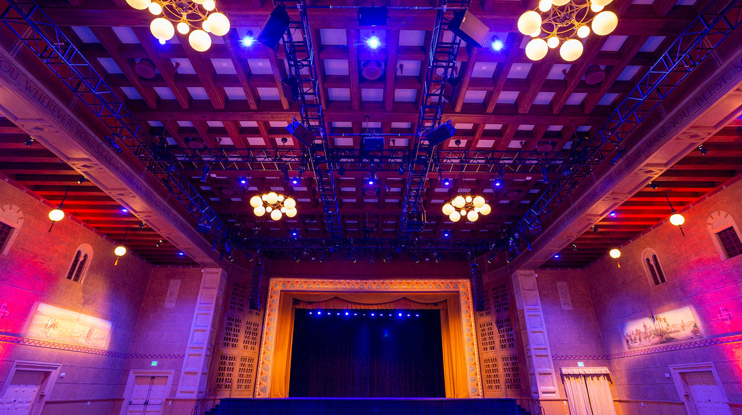 Historic Ballroom at Portland Art Museum upgrades with Fuze Pendants™ and NETRON data distribution