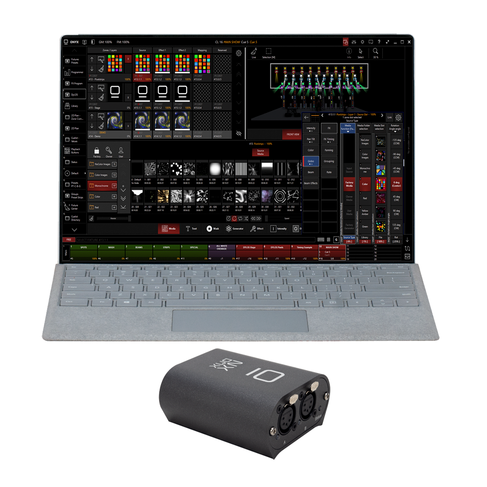 最終値下NX DMX 照明OBSIDIAN ONYXシステムDMXコントローラー Obsidian ONXY NX4 - 64 Universe (ONYX Premier), 1080p Touch Screen